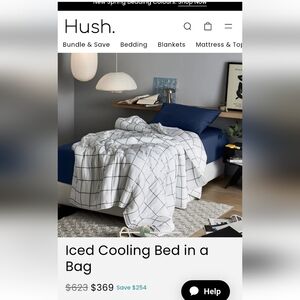 Hush White and Blue Iced Cooling Comforter